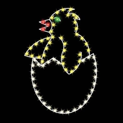 5' Chick In Egg (Plain), LED