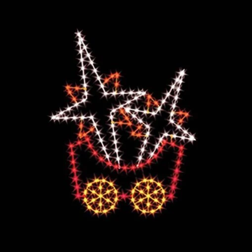 7' Silhouette Stars Car, LED