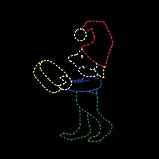 8' Elf With Sponge (Side), LED