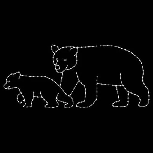 5' X 12' Two Bears Walking, LED