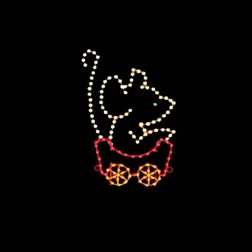 7 1/2' Silhouette Mouse Car, LED