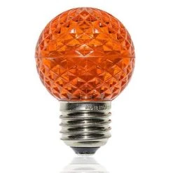 G50 SMD LED Retrofit Bulb - Amber/Orange - E26 Base - Minleon - Bag Of 10