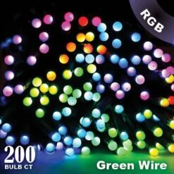 Twinkly Pro - RGB Capsule - 200 Lights - 4" Spacing - Green Wire - Dual Line (2020)